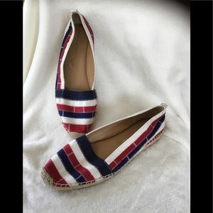 ~ADRIENNE VITTADINI RED-WHITE-BLUE SLIP ON SHOES~